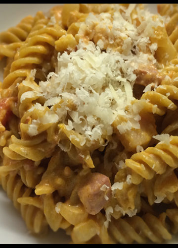 Creamy Bacon Fusilli